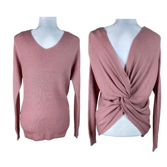 Bar III Sweater NWT $60 Deco Mauve Twist Worn 2 Ways Women's Size Small - Picture 11 of 13